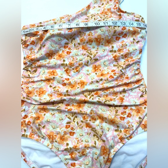 Kona Sol Orange Floral Swimsuit Size Large - Picture 5 of 10